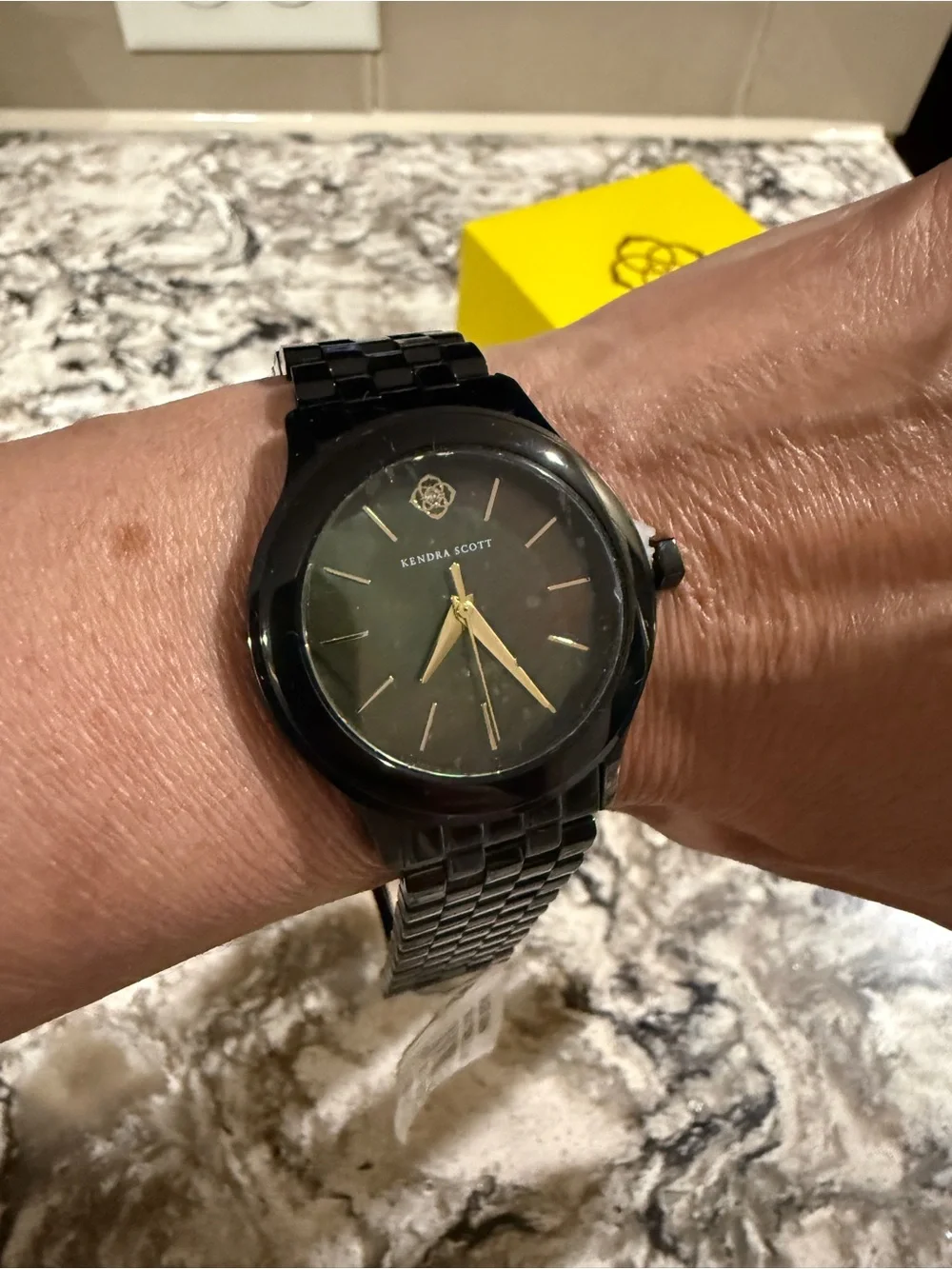 Kendra Scott Black Tone Women’s Watch with Gold Accents